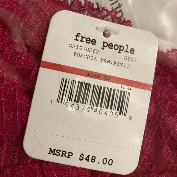 Free People Alyssa Underwire Bralette Fuschia Lace - Picture 4 of 8